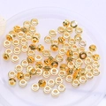 14K gold-plated gear-shaped spacer beads for DIY jewelry making and beaded crafting - 18K Gold / 2.3x4mm