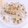 Golden 14K gold-filled wheel spacer beads for DIY jewelry making and handmade crafts - 14K Gold / 2.3x4mm