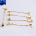 14K gold butterfly chain with lily of the valley tassel pendant for jewelry making - 18K Gold