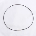 Collar minimalista de cordón trenzado negro con cierre magnético cilíndrico plateado - 1.0*45cm (Cierre 1.9mm) / Cuerda de Cera Negra