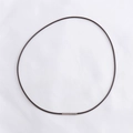 Minimalistisch bruin lederen halskettingkoord met een gepolijste zilveren magneetsluiting - 1.0*45cm(Sluiting 1.9mm) / koffiekleur