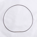 Collar minimalista de cordón encerado negro con un elegante cierre cilíndrico plateado - 1.0*45cm (Cierre 1.9mm) / Cordón Encerado Café