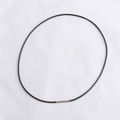 Zwarte leren ketting met zilveren sluiting voor hangers en DIY-sieradenaccessoires - 1.0*45cm(Sluiting 1.9mm) / Zwart