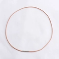 Detail van roze gevlochten koordketting met een zilveren cilindrische metalen sluiting - 1.0*45cm(Sluiting 1.9mm) / Natuurlijk