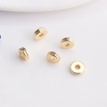 Polished 14K gold filled double-layered spacer beads for DIY jewelry making - 3mm / 14K Gold