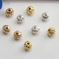 14K gold filled hollow pumpkin spacer beads for DIY jewelry making in gold and silver - Pumpkin Bead (14K Gold Plated Color Retention) / 100pcs Pack