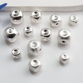 Polierte und gebürstete 14K Gold-Filled Quadrat-Abstandshalter für DIY Schmuck - Silber (Poliert) / 6mm