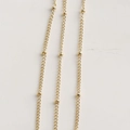 Minimalist 14K gold filled chain with decorative metal knots and a polished finish - 14K Gold Plated