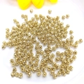 Polished 14k gold-filled hollow beads with diamond-cut texture for DIY jewelry making - 10mm / 14k Gold (Color Retention)