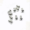 Polished silver bullet earring backs made of 14k gold plated copper for DIY jewelry - Thick Silver Plating (Color Retention)