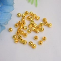Perle melone testurizzate placcate oro 14K per gioielli fai-da-te con superficie incisa - Oro 18K