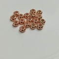 Perles de positionnement en silicone plaqué or rose 14K pour la création de bijoux - 7.5mm Or Rose
