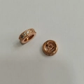 Distanziatori in oro rosa con zirconi per gioielli fai da te con dettagli incastonati - 6mm / Oro rosa