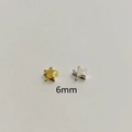 Χάντρες αστέρι 6mm σε χρυσό και ασήμι για DIY κοσμήματα με γυαλιστερό φινίρισμα - Στυλ Αστέρι / 6mm / Χρυσό 18Κ