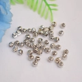 Distanziatori in rame argentato testurizzati con incisione a spirale per gioielli DIY - 3mm / Platino