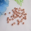 Perline anguria placcate oro rosa 14k fatte a mano fai-da-te con finitura a spirale incisa - 3mm / Oro rosa