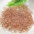 Anneaux de jonction ouverts plaqués or rose 14k pour création de bijoux DIY en coupelle - Or rose