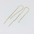 Elegante monachella a catena veneziana placcata oro con ago e anello aperto per gioielli - Oro 18K