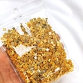 18K gold plated clover spacer beads for DIY jewelry making in bulk package - Four-Leaf Clover / 5mm / 18K Gold