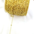 14k gold filled 3.5mm bead chain necklace satellite cable chain jewelry findings spool - 3.5MM Bead Chain / 18K Gold
