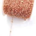 Bulk spool of 14k rose gold plated 3.5mm round bead satellite chain for jewelry making - 3.5MM Bead Chain / Rose Gold