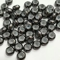 Perles coulissantes en métal noir pour bijoux avec noyau interne en silicone blanc - 7.5mm Or Noir