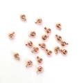 Polished rose gold-plated position beads for DIY jewelry making and bracelet finishing - 3.5mm Round Crimp Bead / Rose Gold