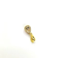 Detailed view of 18k gold plated teardrop pendant clasp with pavé set zircon stones - Teardrop Pavé Pendant (Style 003)