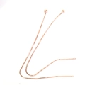 Orecchini a filo in oro rosa con catena veneziana e dettaglio a sfera minimalista - Oro Rosa (Stile Campanella)
