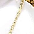 Catena a maglie a forma di foglia placcata in oro 14K per gioielli fai-da-te su piatto - Oro 14k Colore Conservato / Catena a Foglia Traforata 6.5mm