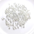 Macro view of 3mm gold filled eye pins for DIY pearl jewelry making projects - 3mm Eye Pin / Silver