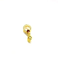18k gold-plated pendant clasp with red gemstone and micro-pave cubic zirconia - Round Red Stone Style (4593174880054)