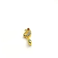 18k gold plated swan pendant with red and white cubic zirconia inlay for jewelry making - Swan Shape (4593174880055)