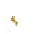 Macro shot of 18k gold-plated pendant clasp with cubic zirconia and red gem accent - Hollow Crown Style (4593174880056)