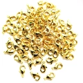 Bulk 14k gold plated lobster clasps for handmade necklace and bracelet jewelry making - 10mm / 18K Gold