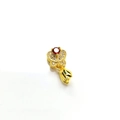 Detail of 18k gold butterfly pendant clasp set with red zircon and white stones - Butterfly Shape (4593174880058)