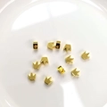DIY jewelry 18K gold plated crown beads for handmade bracelets and crafts accessories - Crown / 5mm / 18K Gold