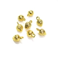 Set of eight 18K gold-plated lotus seed charms for DIY necklace and bracelet jewelry making - Lotus Pendant