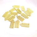 Close-up of 18K gold plated abacus charms for DIY jewelry making on white background - Abacus Pendant
