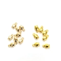Detailed view of 14k gold-plated bud charms with zircon for DIY jewelry making - Rose / 14K Gold Plated / Gold