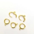 Lot de cinq crochets de boucles d'oreilles dormeuses en plaqué or 14K pour bijoux DIY - Or 18K