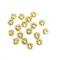 14k vergulde gedraaide kralen voor DIY kettingen met spiraaltextuur en glanzende finish - 6.2MM / 14K Goud