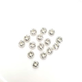 Set van 15 gedraaide zilveren metalen kralen voor doe-het-zelf sieraden maken projecten - 6.2MM / Zilver