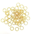 Polished 14k gold twisted texture jump rings for DIY jewelry making and crafts - Color Retention / 4mm Twisted Closed Ring / Gold