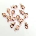 13-piece pack of rose gold plated lobster clasps for DIY jewelry making and necklaces - Rose Gold