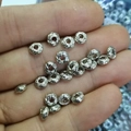 Gepolijste zilverkleurige spiraal metalen kralen voor handgemaakte kettingen en DIY - 6.2MM / Witgoud