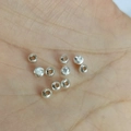 Cuentas espaciadoras de plata bañada en oro 14K con textura espiral para joyería - 3mm / Plateado