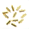 14k gold plated sliding tube clasps for multi-strand necklaces and jewelry making - 4*12 Bead Chain Tube Clasp / 18K Gold