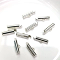 Polished silver 14k gold-filled slide tube clasp connectors for multi-strand jewelry - 4*12 Bead Chain Tube Clasp / Silver