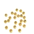 Perles de réglage en silicone plaqué or 14k pour création de bijoux et colliers - Perle Plate Silicone 7.5mm / Or 18K